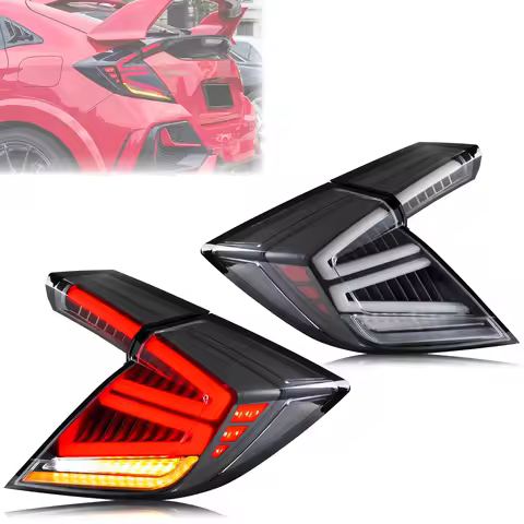 LED Tail Lights for Honda Civic 2016-2021 Hatchback Type-R X FK6 FK7 FK8 FK9 Sequential Turn Signal 