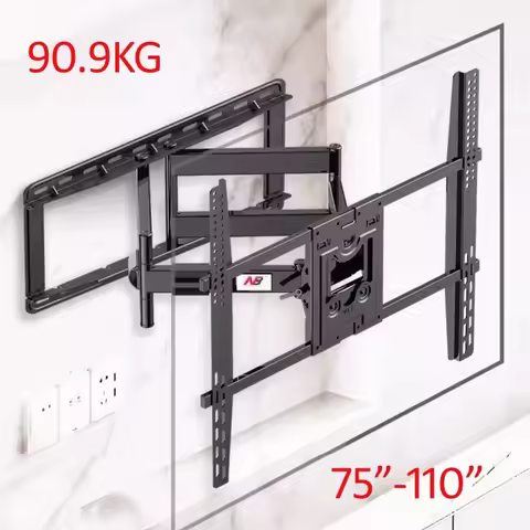 NB SP5 75"-110" 80" 90" 90.9KG heavy duty Strong big LCD tv wall mounted bracket retractable Long 3 