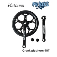 Crank single 1 speed platinum 48t Front gear crank set folding bike seli Minion minitrex fixie 165mm