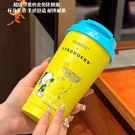Starbucks Cup สุดน่ารักสุดฮอตสุดๆลาย Hello Kitty Snoopy Miffy ร่วมมือกับฉนวนกันความเย็นของตกแต่งกระบ