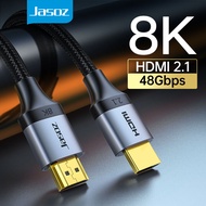Jasoz สาย HDMI 2.1 ต่อทีวี 8K 60Hz 48Gbps Dynamic HDR eARC Dolby Atmos HDCP เข้ากันได้กับ PS5 PS4 X