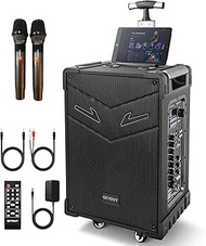 Portable PA System,Karaoke Machine,3-Way 10'' Outdoor Speaker,,Rechargeable Bluetooth 5.0 with Wirel