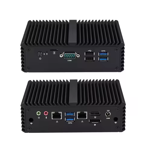 Qotom Barebone Mini PC Core i3 i5/ Celeron Processor Onboard 1 COM/ 4 COM Dual LAN DP HD Fanless Com