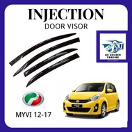 PERODUA MYVI LAGI BEST 12-17 (2.5")  HIGH QUALITY ORIGINAL DESIGN INJECTION AIR PRESS WINDOW DOOR VISOR [1 Set 4 Door]