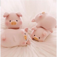 Flocking LULU Pig Series Blind Box Girl Canned Piglet Lulu Pig Hand Office Decor  Birthday gift 植绒款L