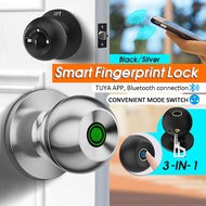 Round Handle Fingerprint Lock, Door Fingerprint Lock, Door Lock Smart Knob Fingerprint App Bluetooth / Knob Lock / Door Lock