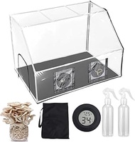 Mushroom Growing Container, Portable Grow Box Mushroom Kit with 2 Sprayer &amp; Thermometer, 90×60×60CM Mushroom Planting BagTent, for Home garden, Greenhouses, Balcony and Patio