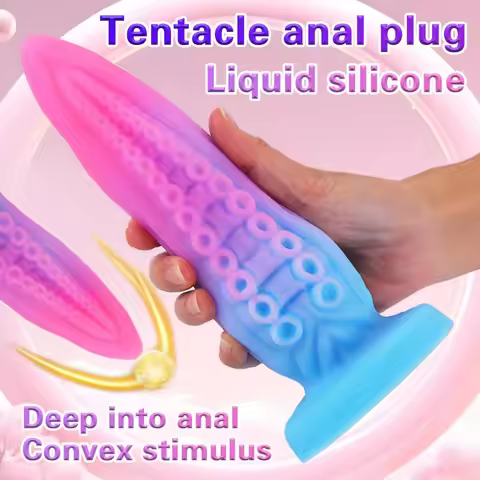 Colored Tentacle Anal Plug Large Anal Dildo Suction Cup Big Butt Plugs Female Masturbator Anal Dilat