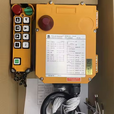 TELECRANE Industrial Remote Control F24-8D 380V220V36V 18-440V 1T1R 2T1R Hoist Crane Lift Switch 8 D