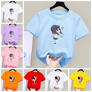 T Shirt Kids Set Older Boys Regular T-shirt Cartoon Printing Baju kanak-kanak 潮流 T恤