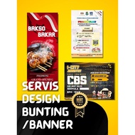 Servis Upah Design Bunting/Banner