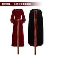 Halloween Tangled Rapunzel Long Hair Princess Cosplay Costume