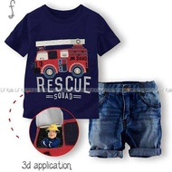Firetruck navy jeans Suit ik151-f sz 8-13yrs