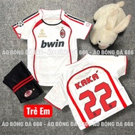 AC MILAN HOME CLUB Children's Football Shirt, Soccer Shirt - 2007 EDITION - Premium Thai Sesame Fabr