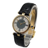 卡地亞/Cartier must vermeil 圓形銀 925 女士手錶