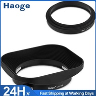 Haoge 43mm Square Metal Lens Hood Shade for Leica D-Lux 8 Camera Accessories Screw-in Lens Hood