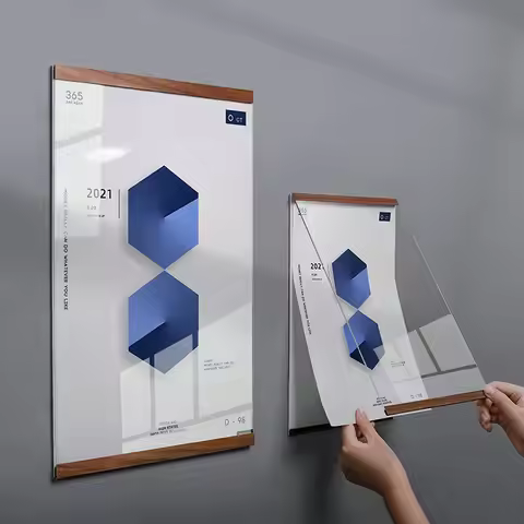 Simple Style Magnetic Frame Acrylic Photo Frame A5 A3 A4 Frames For Pictures Wall Adhesive License P