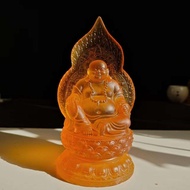 Household Water Glass Backlight Maitreya Buddha Statue Temple Buddha Temple Office Worship Desktop C