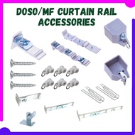 SUPER DOSO / MF Aluminium Langsir Batang Aksesori DIY Curtain Track Rail Accessories Rod Roller End Cap Bracket Screw