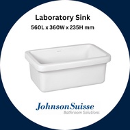 Johnson Suisse 560MM Ceramic Utility Lab White Basin Sink Lab For Bathroom Use Tandas Sinki