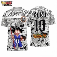 Dragon Ball Super Saiyan Goku graphic football jersey Autumn Sports Dry Quickly Men's T-Shirt Kid's 