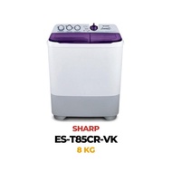 SHARP ES-T85CR-VK Mesin Cuci 2 Tabung 8 Kg - Super Aquamagic