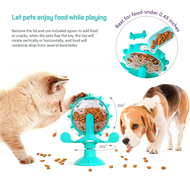 Top Dog Puzzle Toys Interactive Cat Slow Feeder Windmill Treat Dispensing Dog Toys with Powerful Suc