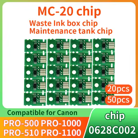 20-50pcs MC20 Maintenance Cartridge chip Compatible for Canon MC-20 0628C002 Maintenance Box Chip PR