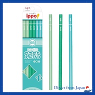 Tombow Pencil Ippo! 6B Plain Writing Pencil - Green KB-KPN04-6B