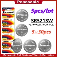 5-30PCS Panasonic SR521SW 379 watch battery AG0 LR521 179 LR63 for Tissot CK Quartz watch Silver oxi