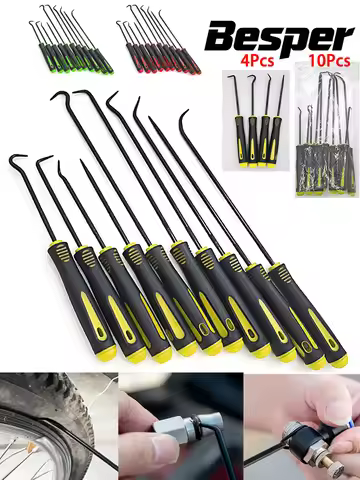 10/4PCS Pick and Hook Set, Precision Automotive Hook, Car Auto Oil Seal/O-Ring Seal Gasket Mini Prec