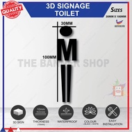 Toilet O - 3D Acrylic Signage (3MM Thickness) 3ADS021