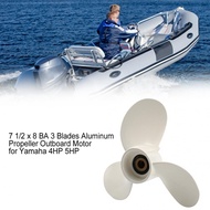 Outboard Motor Propeller 7 1/2 x 8 BA 3 Blades Aluminum Propeller Outboard Motor for Yamaha 4HP 5HP