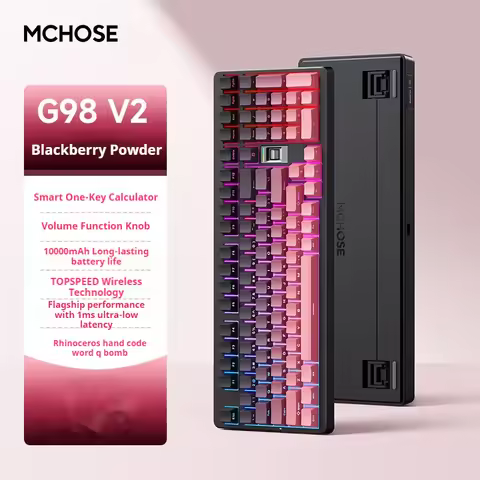 MCHOSE G98 V2 Customization Mechanical Keyboard Gasket Wireless Three Mode Hot Swappable Gaming Mech