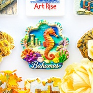Bajama Seahorse Historical Sites Coral Refrigerator Stickers Three-Dimensional Magnetic Stickers Tra