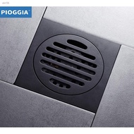 PIOGGIA Black Floor Drain Heavy Duty Cover Home Bathroom Shower Drainer Thickened Waste H020