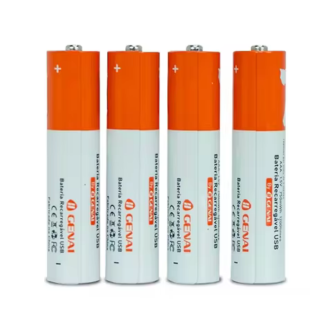 Kit 4 Batteries AAA Rechargeable 750mwh iiGenai Type C 1.5V 5V