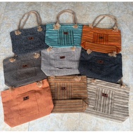 Balinese souvenir burlap tote bag