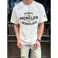 Mo * ier Simple Logo lulu Printed Casual Short Sleeve Men Women Loose Round Neck T-Shirt