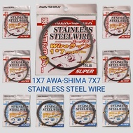 TALI DAWAI 1X7 AWA-SHIMA 7X7 STAINLESS STEEL WIRE #10LB #15LB #20LB #25LB #30LB #40LB #50LB 60LB #80
