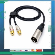Canon Female XLR Jack Cable to 2 RCA Female 1 Mtr