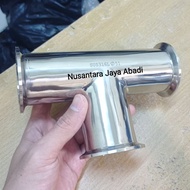 Tee Sanitary Ferrule End Stainless 316 L 2" inch
