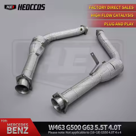HEO Downpipe for Mercedes Benz G500 G550 G63 AMG W463 5.5TT 4.0T V8 High Flow Exhaust System