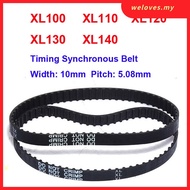 【WELV】100XL 110XL 120XL 130XL 140XL 037 Timing Belt Rubber Belt 10mm Width 1/5'' Pitch