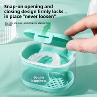 Invisible Braces Cleaner Storage Box Retainer Case with Portable Cleaning Box Braces Cleaning Soakin