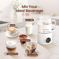 4-in-1 Milk Frother, Electric Milk Frother and Steamer with LED Touch Screen, Non-stick Bottom, Milk
