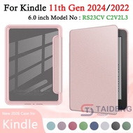 For Kindle 11th generation 6'' 2024 / 2022 RS23CV C2V2L3 Acrylic E-Reader Case Glitter Finish Sleep 