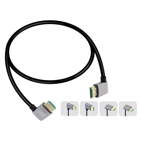 8K 90 Degree Up/Down/Left/Right Angle HDMI-compatible2.1 Cable Support 8K@60Hz ARC HDCP 3D HDR for L