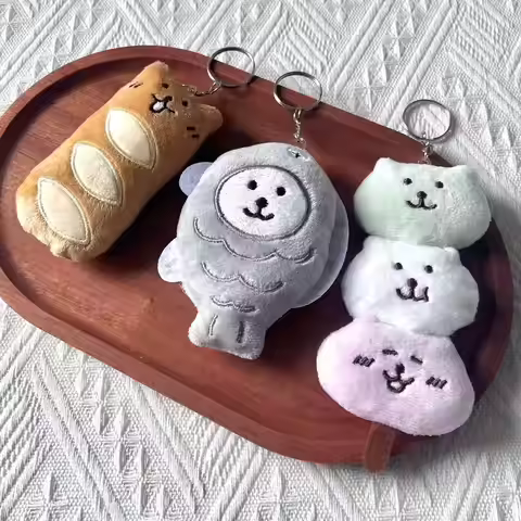 Joke Bear Food Series Plush Keychian Cute Polar bear Bag Pendant Kawaii Soft Stuffed Accessories Ani
