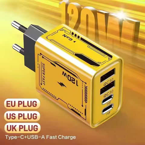 Original 120W Charger Ultra Fast Charging Type-C GaN Phone Charger USB-C QC 3.0 Phone Charger Adapte